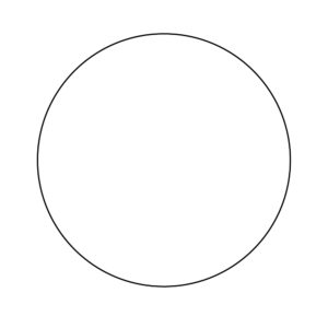 A drawn circle in Adobe Illustrator