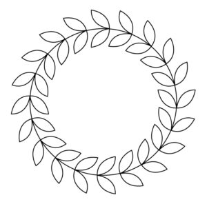 The final wreath after the leaves have been duplicated all the way around the circle
